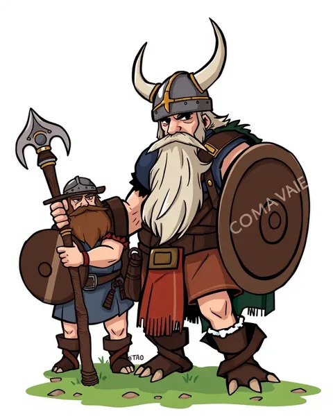 Images de batailles de Viking en bande dessinée