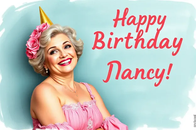 Images de bon anniversaire Nancy en couleurs vives