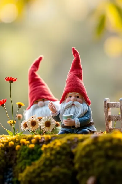 Images de bons gnomes du matin scintillent