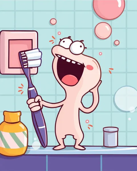 Images de brosse à dents cartoon trouvées en ligne