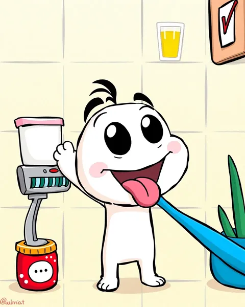 Images de brosse à dents en bande dessinée pour la guidance des parents