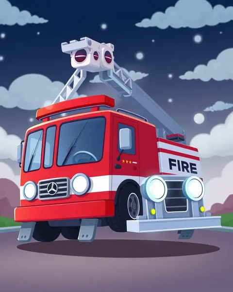 Images de camions de pompiers animés pour le fun