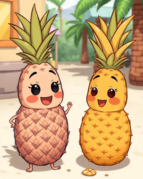 Images de cartons animés de pineapple pour offrir une vue enchanteuse et captivante