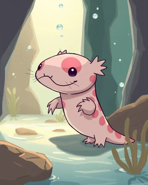 Images de cartons d'axolotl pour les enfants