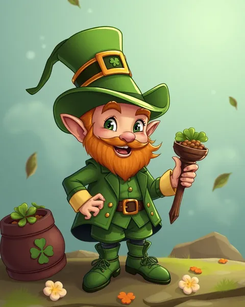 Images de cartons de Leprechaun colorées pour le plaisir des enfants