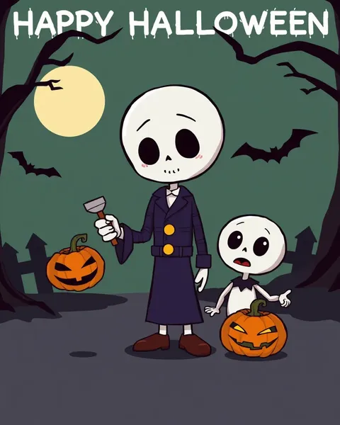 Images de cartoon amusantes pour le jour d'Halloween des enfants