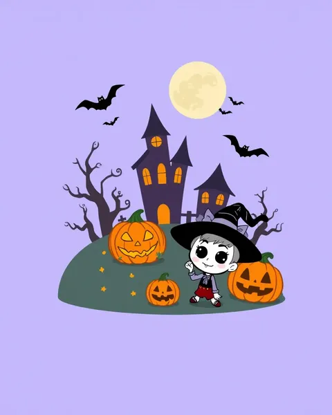 Images de cartoon d'Halloween pour enfants à regarder