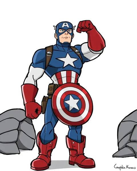 Images de cartoon de Capitaine America téléchargeables gratuites