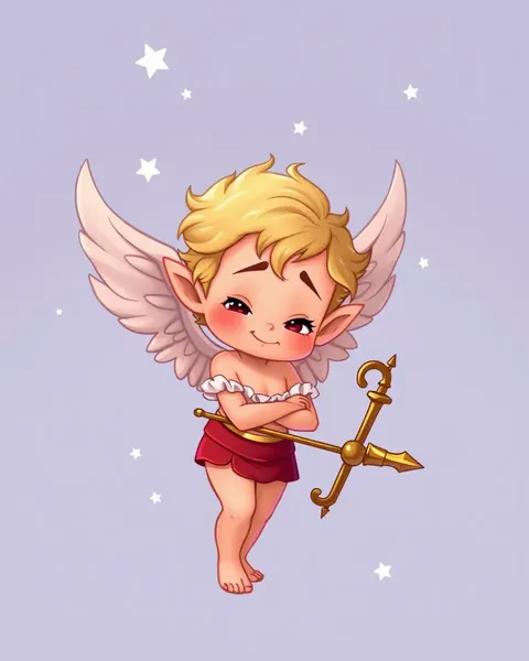 Images de cartoon de Cupid : illustrations whimsicales de l'amour et du désir