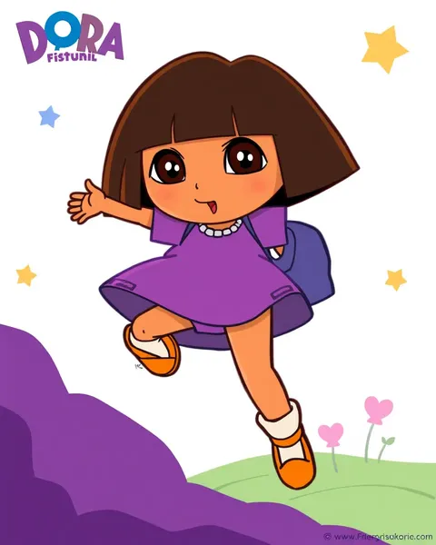 Images de cartoon de Dora avec imagination et créativité