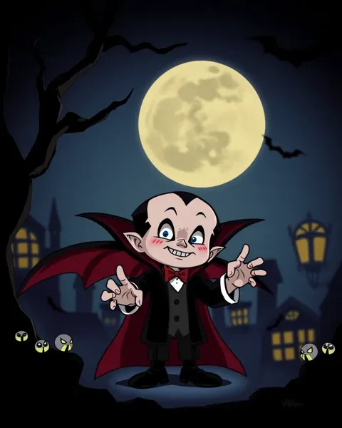 Images de cartoon de Dracula vampire