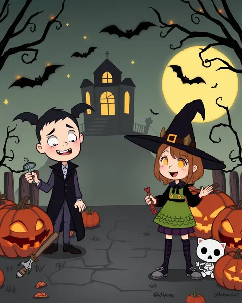 Images de cartoon de Halloween : divertissement pour Halloween