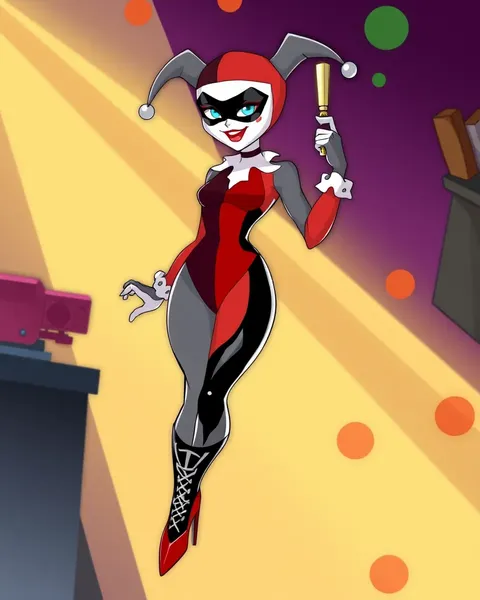 Images de cartoon de Harley Quinn : collection d'images de cartoon de Harley Quinn