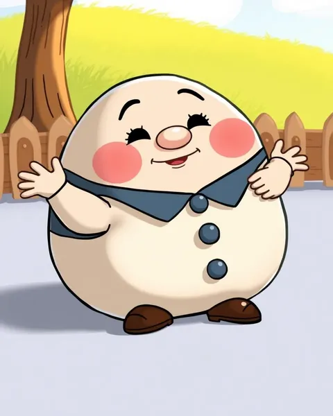 Images de cartoon de Humpty Dumpty pour le divertissement des enfants