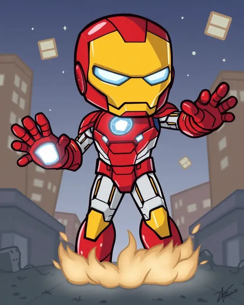 Images de cartoon de Iron Man