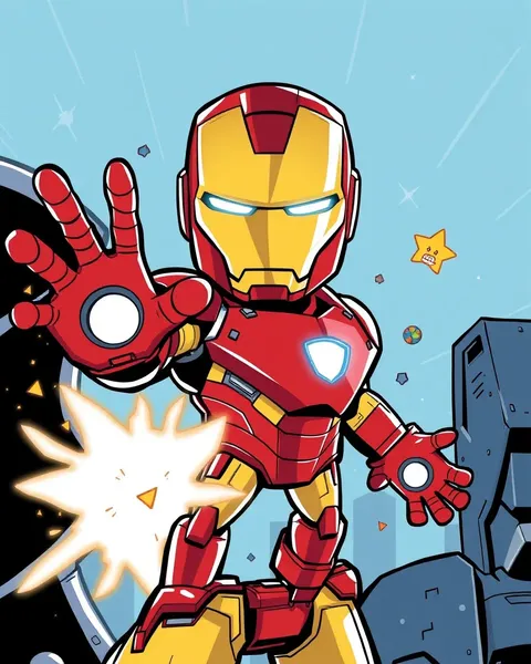 Images de cartoon de Iron Man