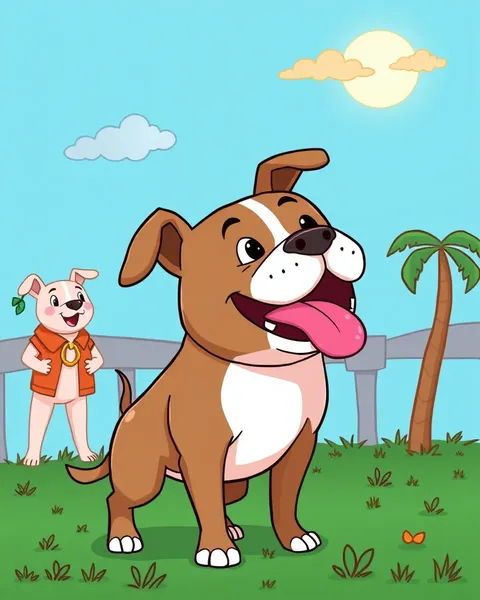 Images de cartoon de Pitbull : conceptions fantaisistes de Pitbull