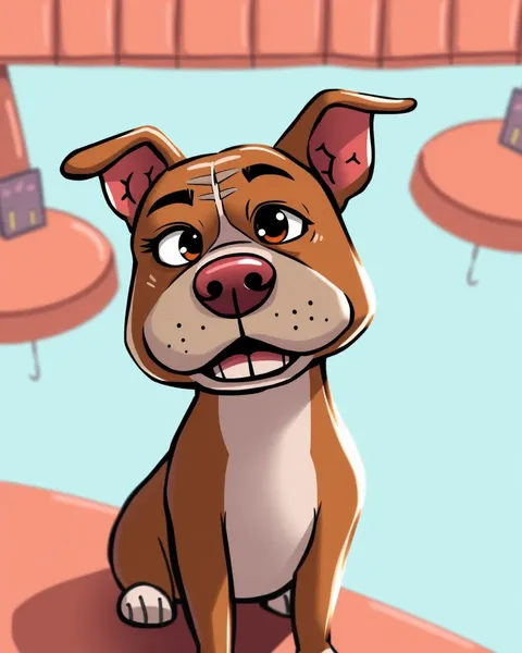 Images de cartoon de Pitbull : personnages de cartoon fantaisistes