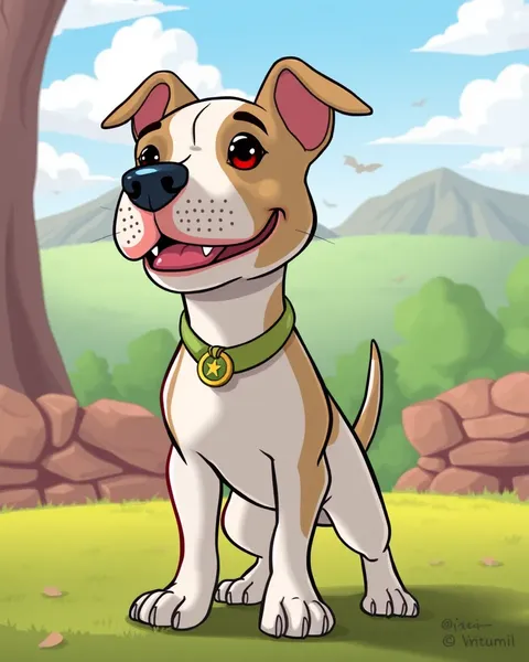 Images de cartoon de Pitbull humoristiques