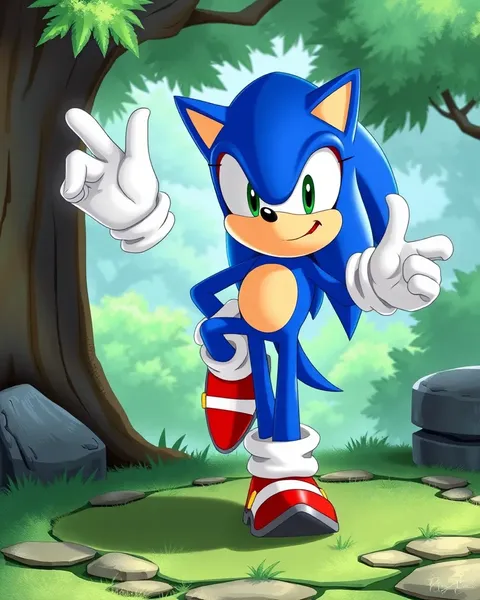 Images de cartoon de Sonic avec des amis