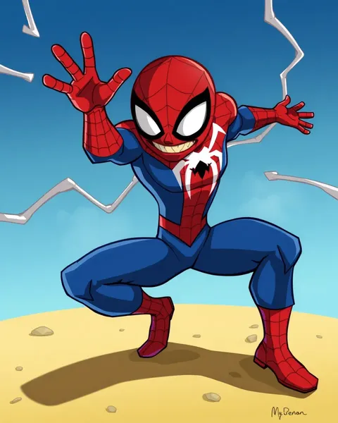 Images de cartoon de Spider-Man pour les fans