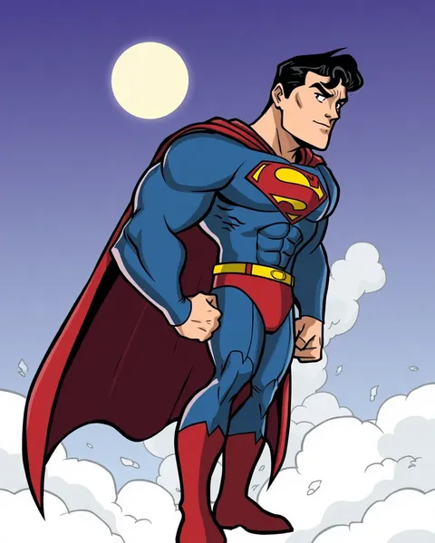 Images de cartoon de Superman pour l'inspiration artistique et de design