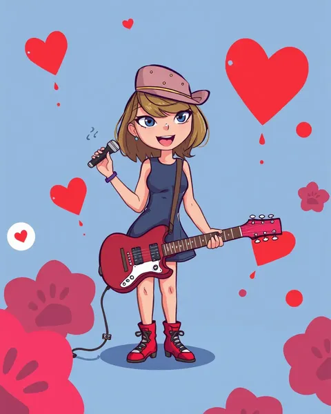 Images de cartoon de Taylor Swift pour les amateurs de musique