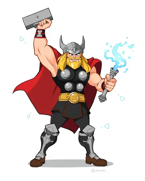 Images de cartoon de Thor : Série animée classique de Marvel