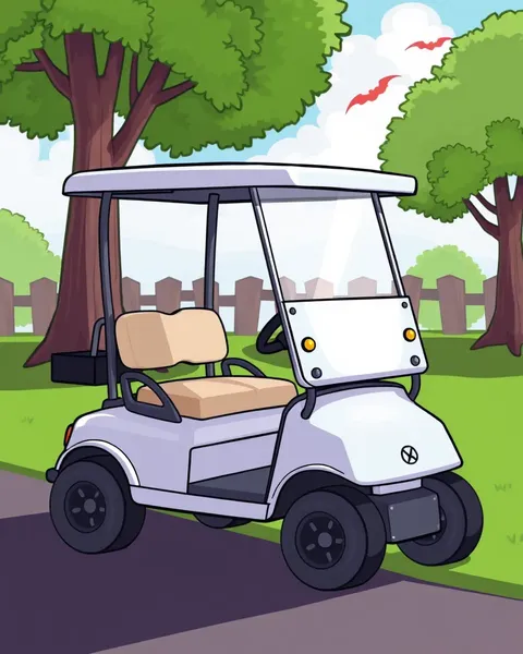 Images de cartoon de cart de golf amusantes capturant l'imagination