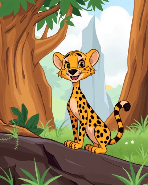 Images de cartoon de cheetah pour comics et livres d'histoire