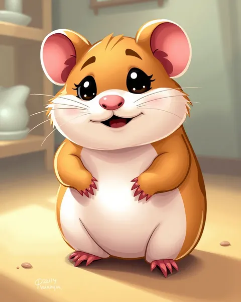 Images de cartoon de hamster illustrent l'imagination et la créativité