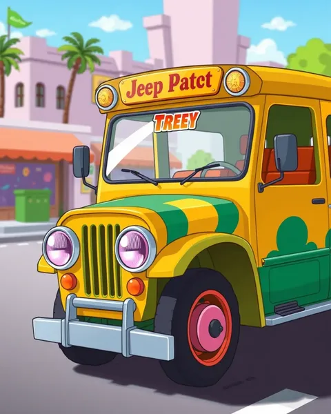 Images de cartoon de jeepney racontent l'histoire de la culture philippine