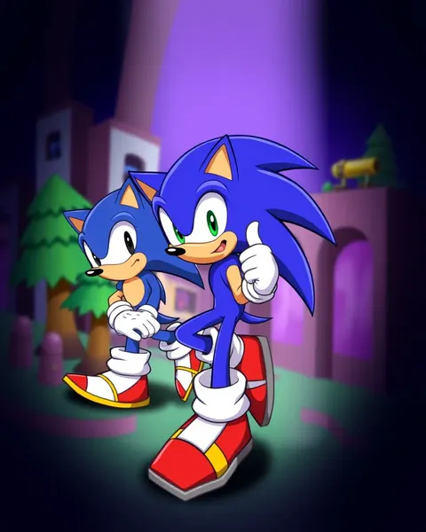 Images de cartoon de l'amitié de Sonic