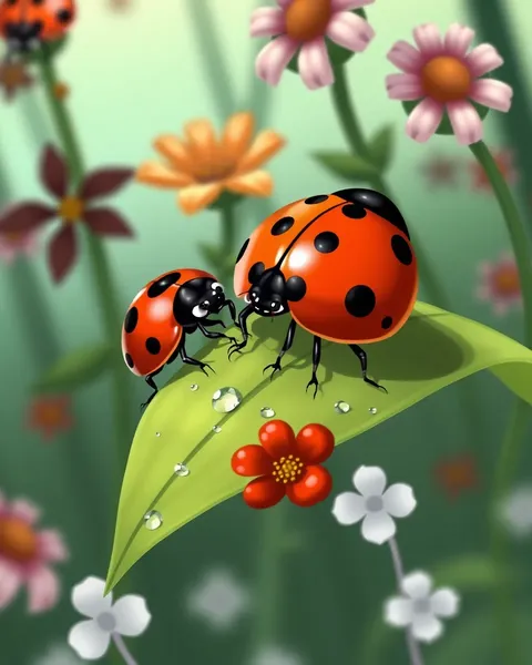 Images de cartoon de lady bugs gratuites