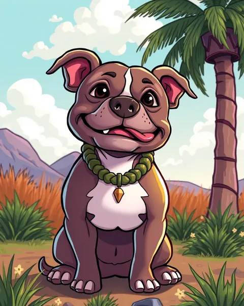 Images de cartoon de pitbull pour enfants