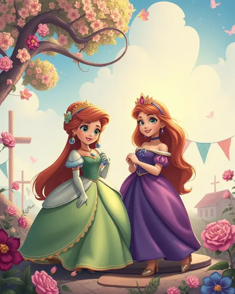 Images de cartoon de princesse pour l'art de fantasy