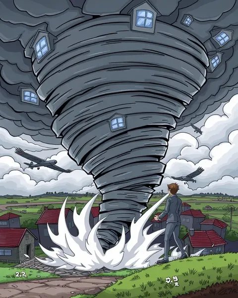 Images de cartoon de tornade pour l'éducation des enfants