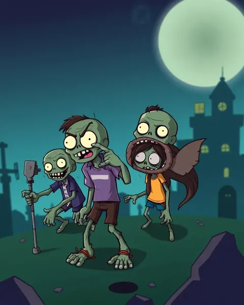 Images de cartoon de zombies : un délice effrayant