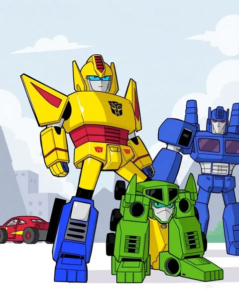 Images de cartoon des Transformers et leur évolution