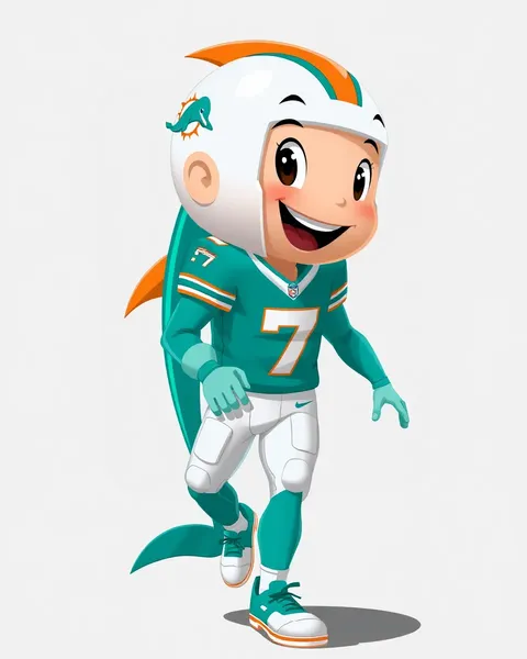 Images de cartoon des dauphins de Miami pour les fans