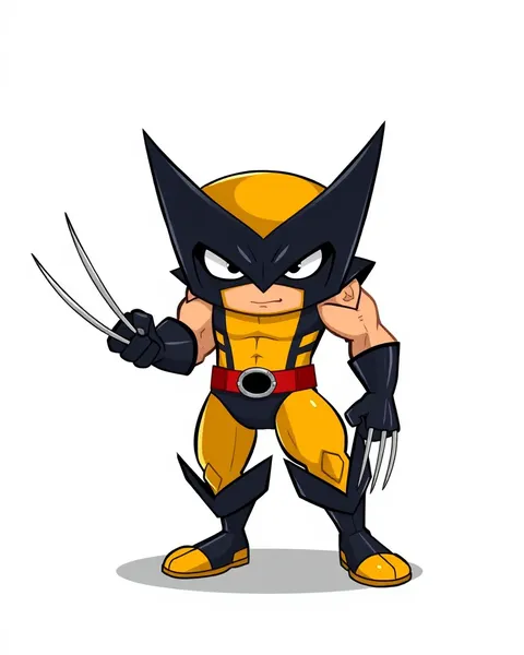 Images de cartoon illustrant l'histoire originale du super-héros Wolverine