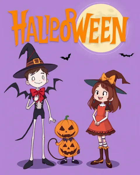 Images de cartoon pour les invitations et les cartes de Halloween