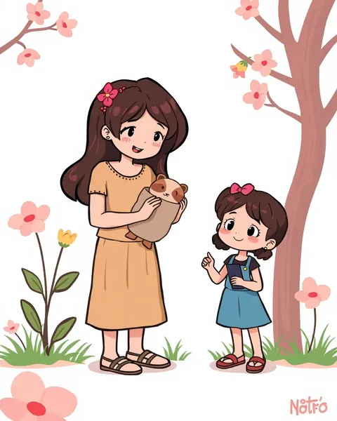 Images de cartoon uniques pour les cartes de Mother's Day