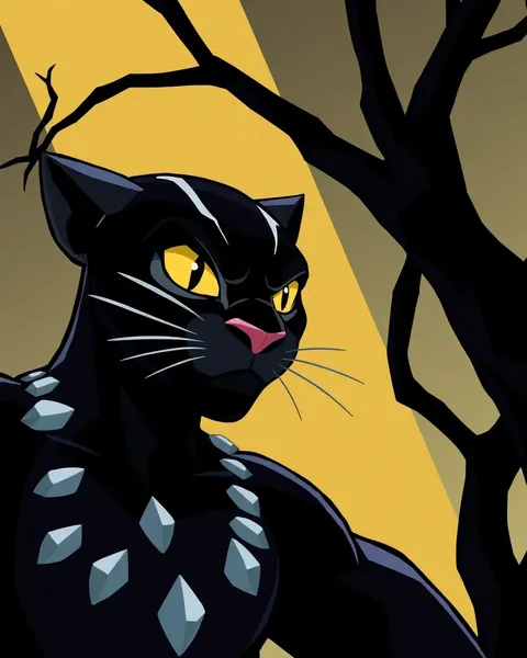 Images de cartoons de Black Panther pour les enfants et les fans