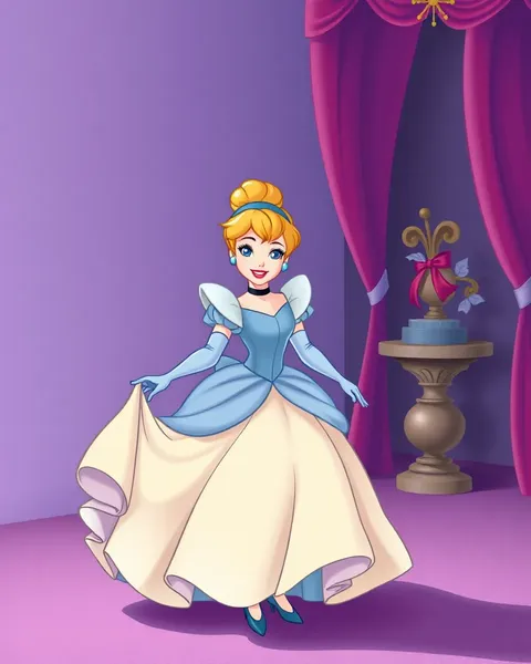 Images de cartoons de Cendrillon en couleur