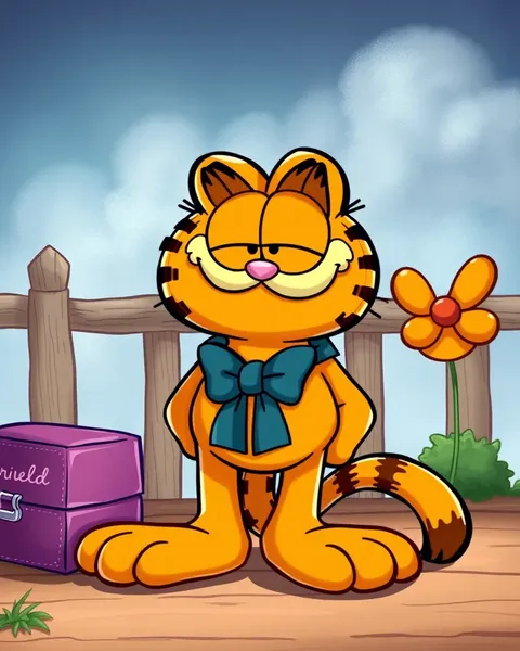 Images de cartoons de Garfield en couleurs vives