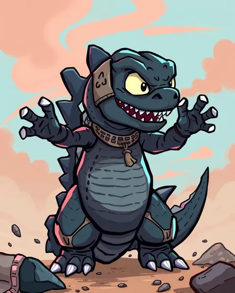 Images de cartoons de Godzilla pour les fanatiques