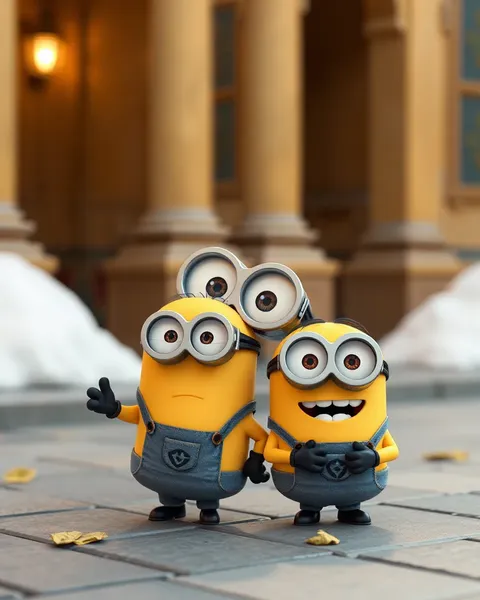 Images de cartoons de Minion montrant des conceptions de personnages amusants