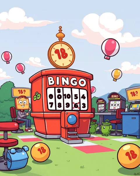 Images de cartoons de bingo avec des illustrations vives