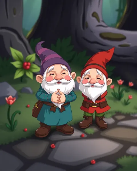 Images de cartoons de gnomes trouvées en ligne